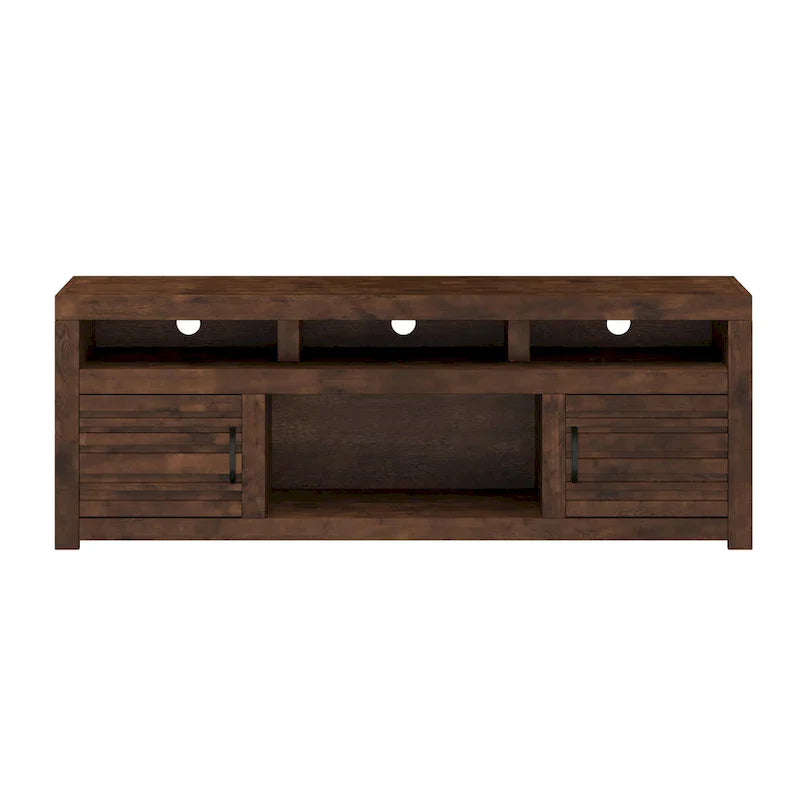 Console meuble TV Bridgevine Home Sausalito 72 pouces pour TV jusqu'à 85 pouces, sans assemblage requis, finition whiskey