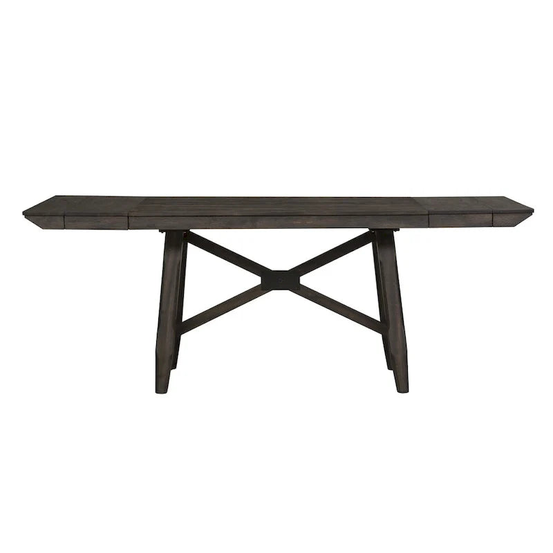 Double Bridge - Ensemble de table de rassemblement châtaignier foncé
