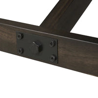 Double Bridge - Ensemble de table de rassemblement châtaignier foncé