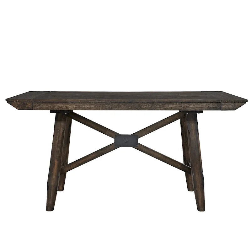Double Bridge - Ensemble de table de rassemblement châtaignier foncé