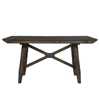 Double Bridge - Ensemble de table de rassemblement châtaignier foncé