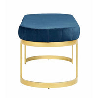 Morden Fort banc contemporain, banc rembourré en velours avec pieds en métal pour entrée, chambre, salon