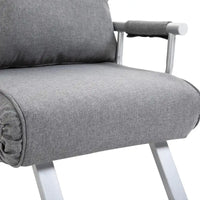 HOMCOM Petit canapé futon avec surface de couchage rabattable confortable pour invités, angles de dossier réglables & design élégant