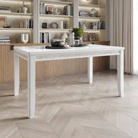 Ensemble de salle à manger luxueux 7 pièces à bandes diamant en cristal CraftPorch