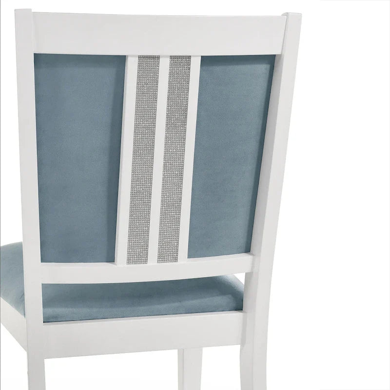 Ensemble de salle à manger luxueux 7 pièces à bandes diamant en cristal CraftPorch