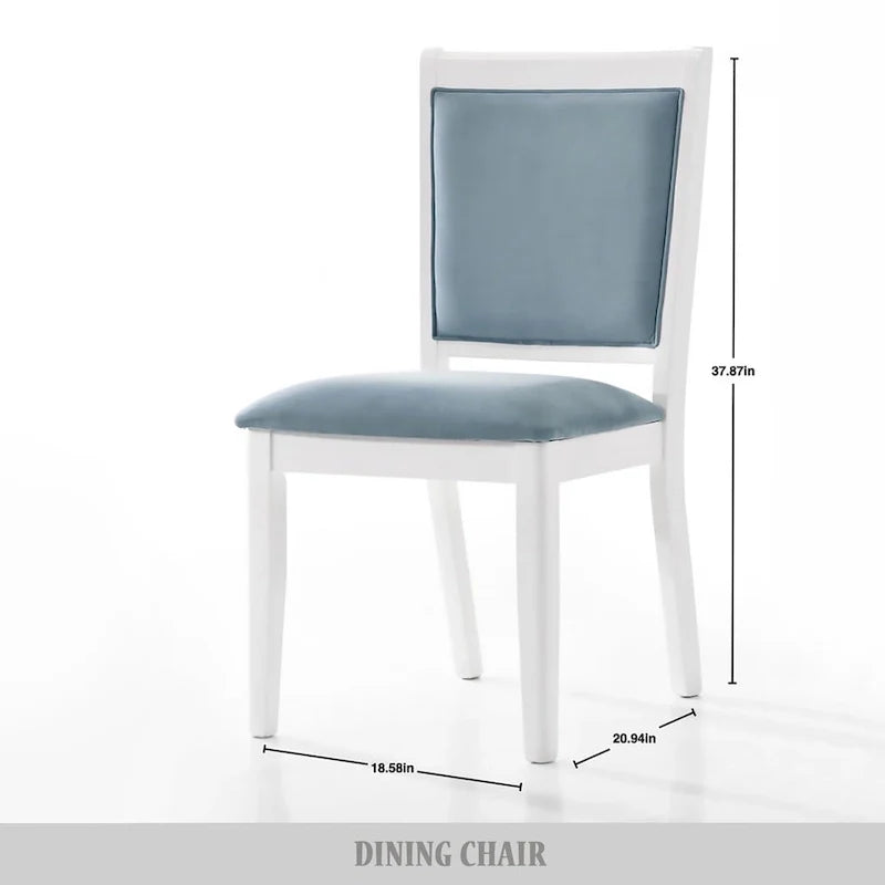 Ensemble de salle à manger luxueux 7 pièces à bandes diamant en cristal CraftPorch