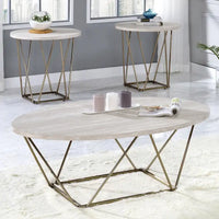 Table basse Steve Silver Ravine avec plateau en marbre