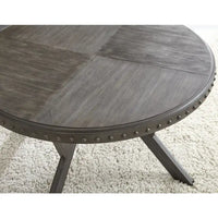 Table basse industrielle en bois gris et métal Avilla Steve Silver