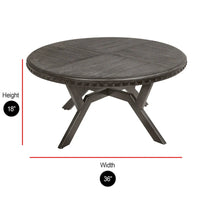 Table basse industrielle en bois gris et métal Avilla Steve Silver