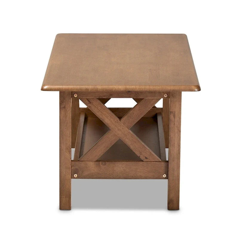 Table basse Copper Grove Ruanbay brun noyer