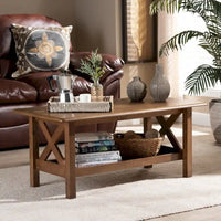 Table basse Copper Grove Ruanbay brun noyer