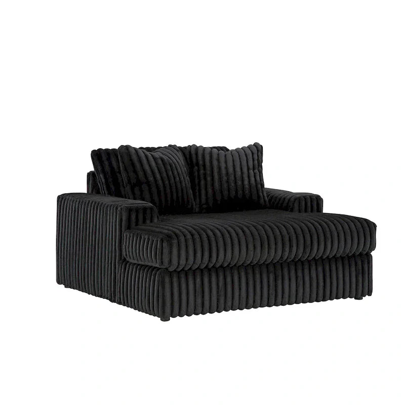 Méridienne Surdimensionnée Roundhill Furniture Azulu, avec Porte-Gobelets et Chargement USB