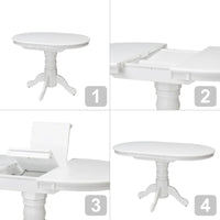 Table à manger ovale extensible à piédestal Dilon