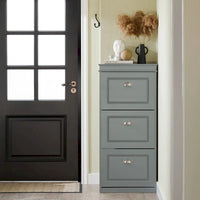SoBuy FSR94-W, Meuble à Chaussures Commode de Rangement à 3 Tiroirs Étagère à Chaussures