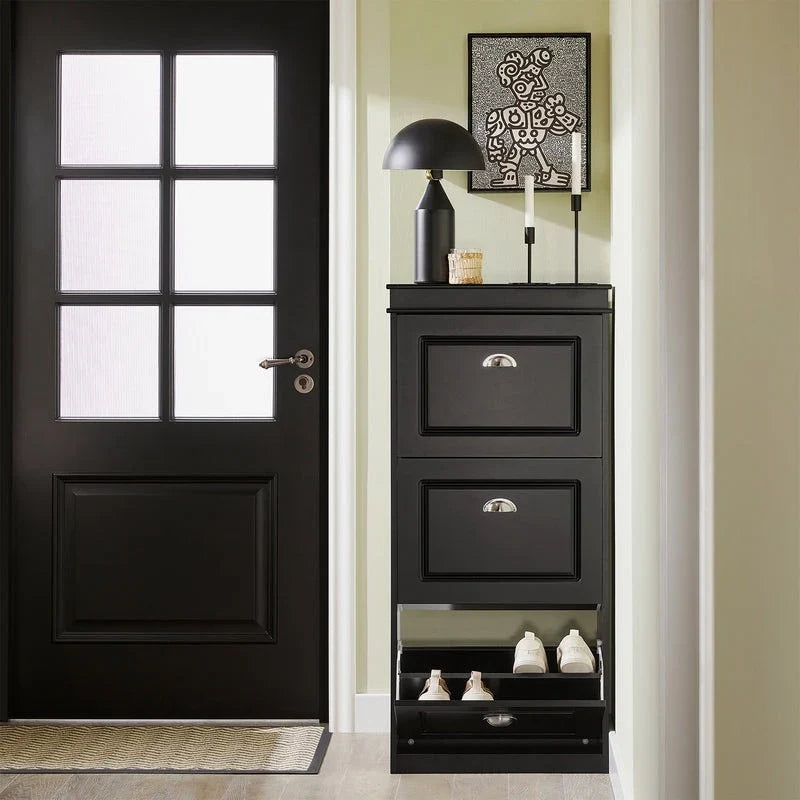 SoBuy FSR94-W, Meuble à Chaussures Commode de Rangement à 3 Tiroirs Étagère à Chaussures