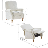 Madison Park Jimmy Fauteuil inclinable à pousser ivoire