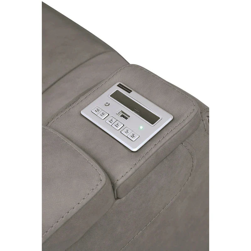 Fauteuil Inclinable Électrique Contemporain The Man-Den avec Appui-Tête Réglable, Gris Tourterelle