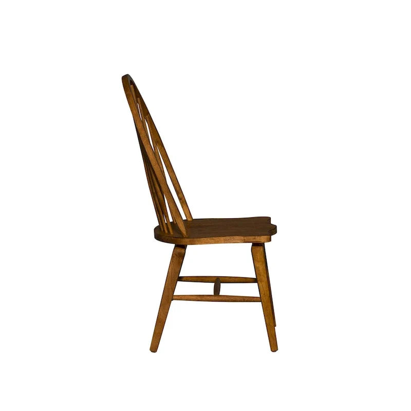 Chaise d'appoint The Gray Barn Hearthstone Ridge tabac à dossier Windsor (lot de 2)