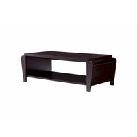 Table basse à 1 étagère contemporaine Rafi brun de 56 pouces par Furniture of America