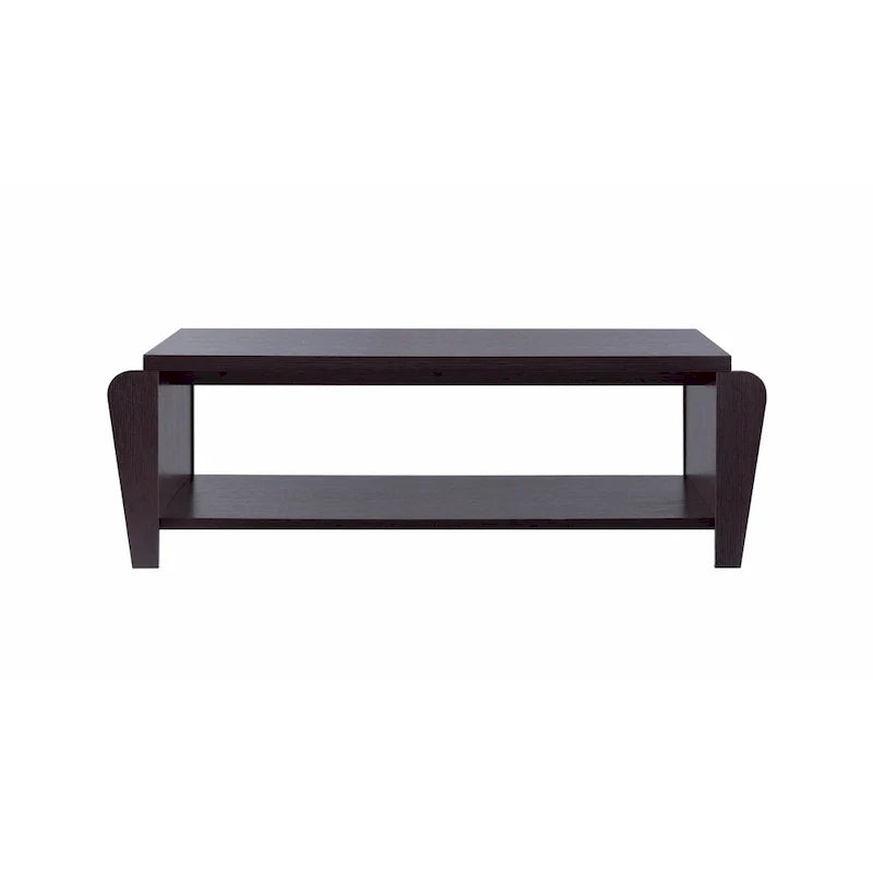 Table basse à 1 étagère contemporaine Rafi brun de 56 pouces par Furniture of America
