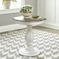 Table d'appoint ronde Magnolia Manor blanc antique