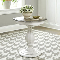 Table d'appoint ronde Magnolia Manor blanc antique