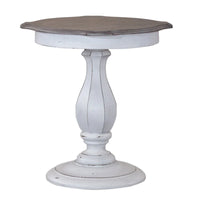 Table d'appoint ronde Magnolia Manor blanc antique
