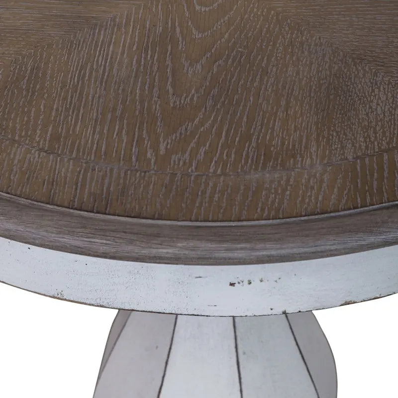 Table d'appoint ronde Magnolia Manor blanc antique