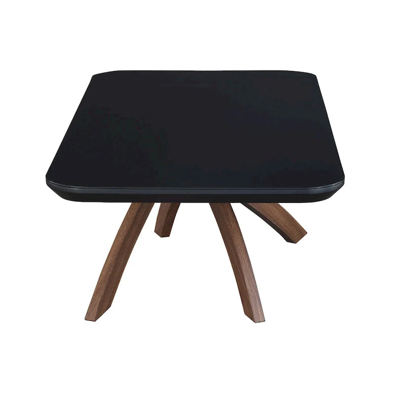 Table basse Somette Emerson en verre noir élégant