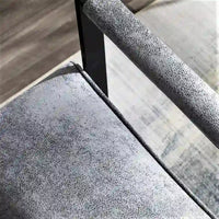 Chaise à accoudoirs en métal rembourrée en polyuréthane/microfibre Hosam 25.4 de US Pride Furniture