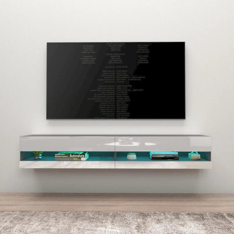 Meuble TV suspendu mural flottant Vigo 180 de 71 pouces