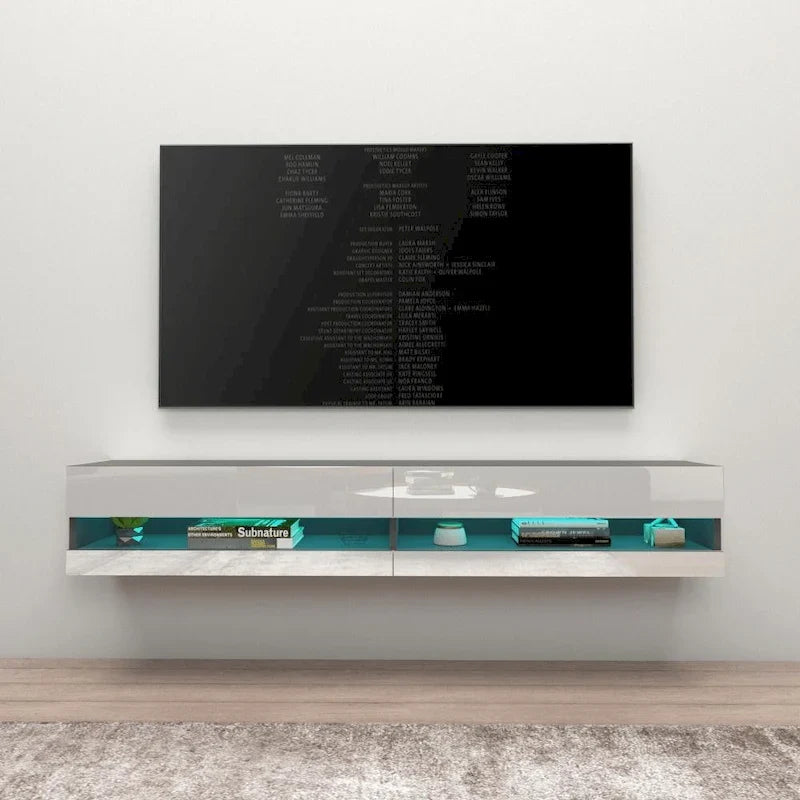 Meuble TV suspendu mural flottant Vigo 180 de 71 pouces