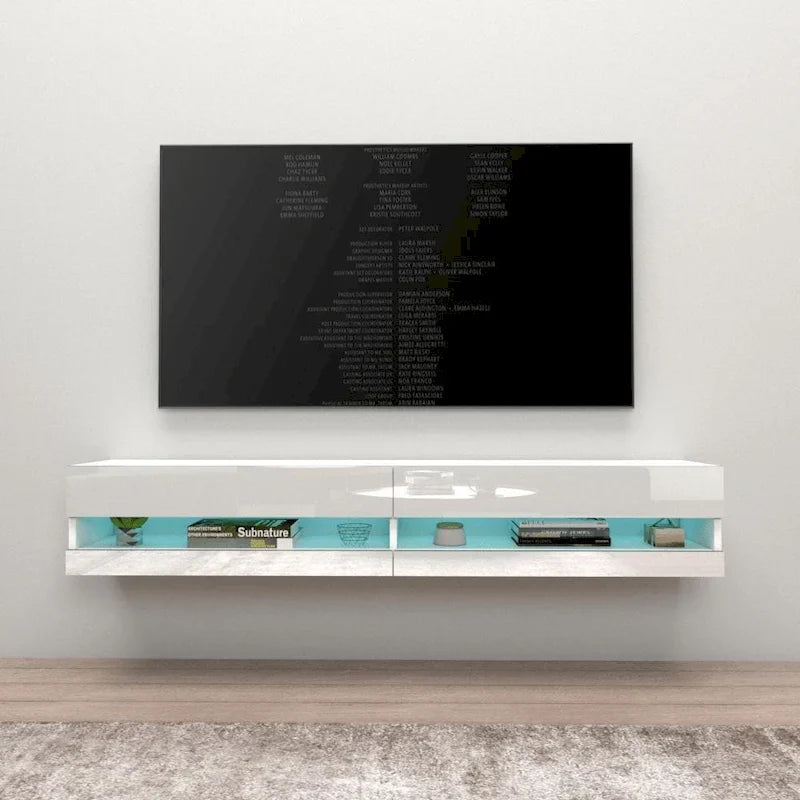Meuble TV suspendu mural flottant Vigo 180 de 71 pouces