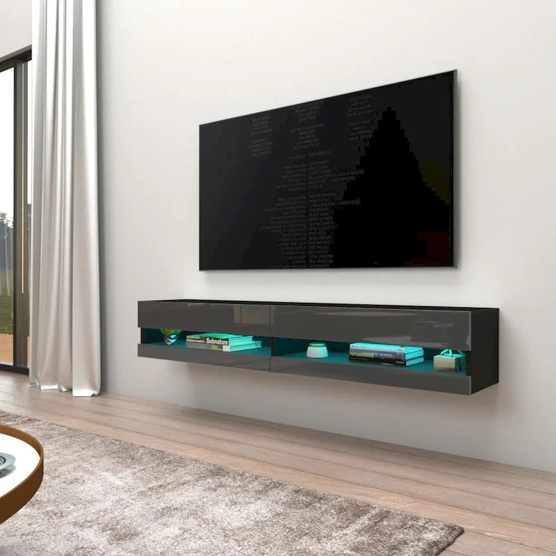 Meuble TV suspendu mural flottant Vigo 180 de 71 pouces