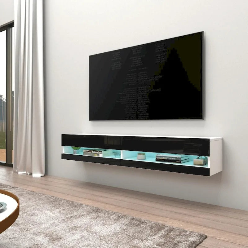 Meuble TV suspendu mural flottant Vigo 180 de 71 pouces