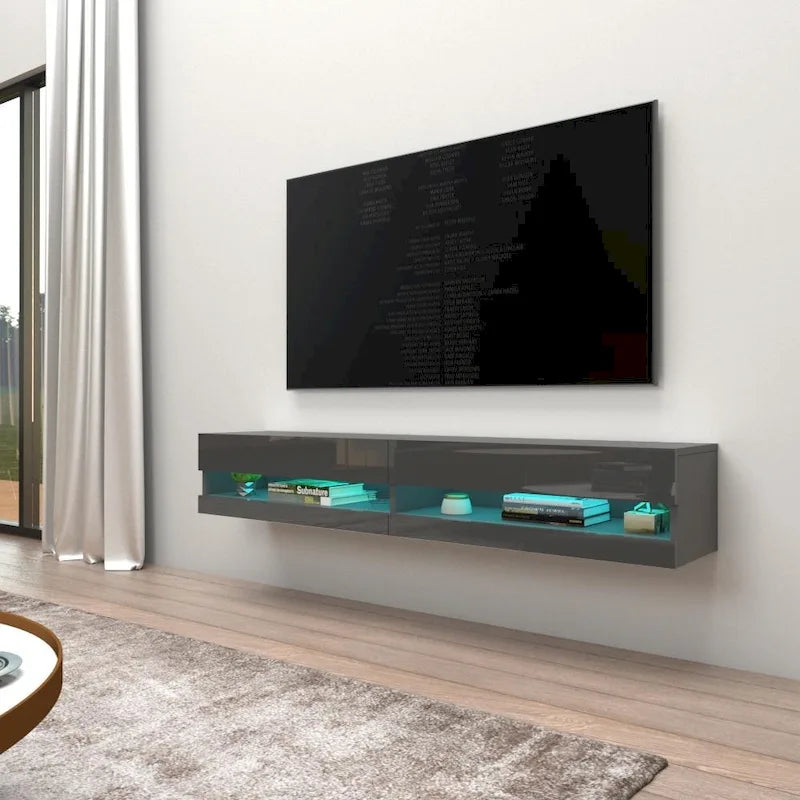 Meuble TV suspendu mural flottant Vigo 180 de 71 pouces