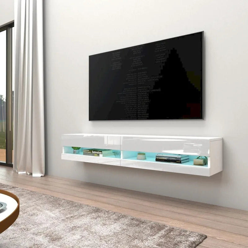 Meuble TV suspendu mural flottant Vigo 180 de 71 pouces