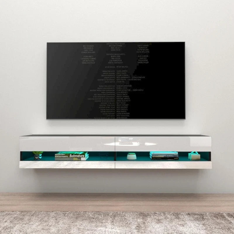 Meuble TV mural flottant Vigo 180 de 180 cm