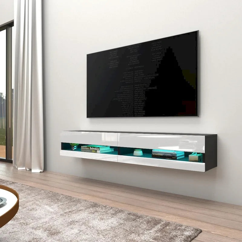 Meuble TV suspendu mural flottant Vigo 180 de 71 pouces