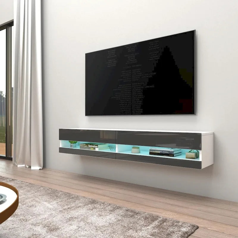 Meuble TV suspendu mural flottant Vigo 180 de 71 pouces