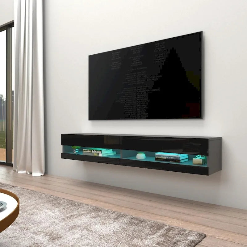 Meuble TV suspendu mural flottant Vigo 180 de 71 pouces