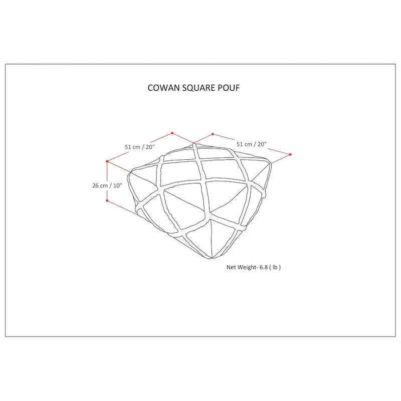 WYNDENHALL Pouf carré Woodley