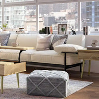 WYNDENHALL Woodley pouf carré