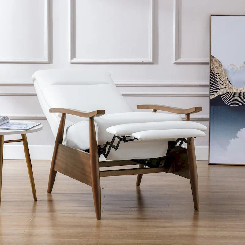 Fauteuil Inclinable à Dossier Poussé en Bois Rembourré Sienna par Greyson Living