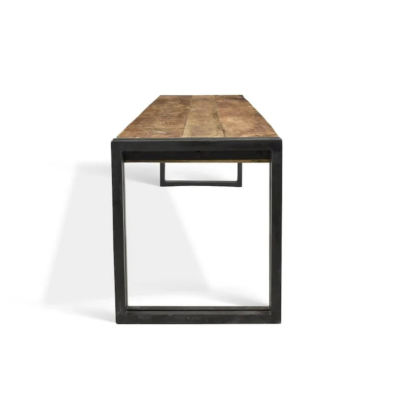 Banc Timbergirl fait main en bois de récupération et métal (Inde)