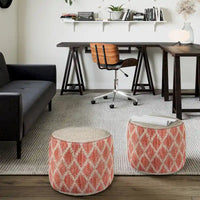 WYNDENHALL Nesbitt Pouf Rond Bohème, Jute Tressée Naturelle