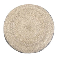 WYNDENHALL Nesbitt Pouf Rond Bohème, Jute Tressée Naturelle