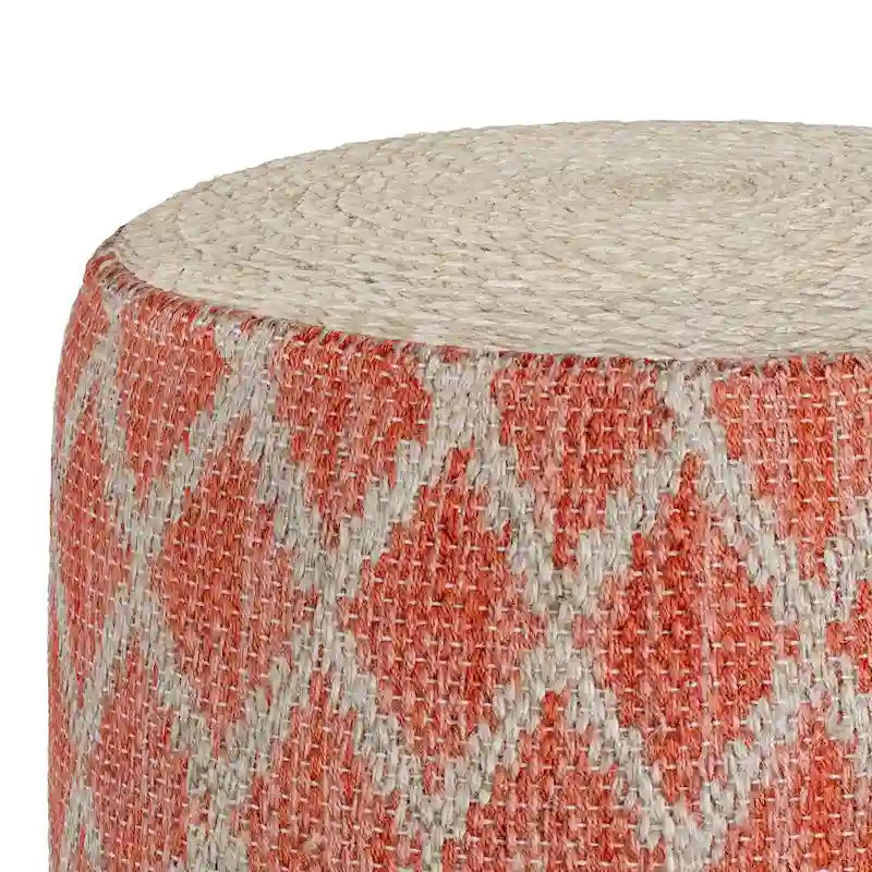 WYNDENHALL Nesbitt Pouf Rond Bohème, Jute Tressée Naturelle