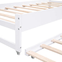 Lit de repos double XL en bois avec 2 lits gigognes et port USB