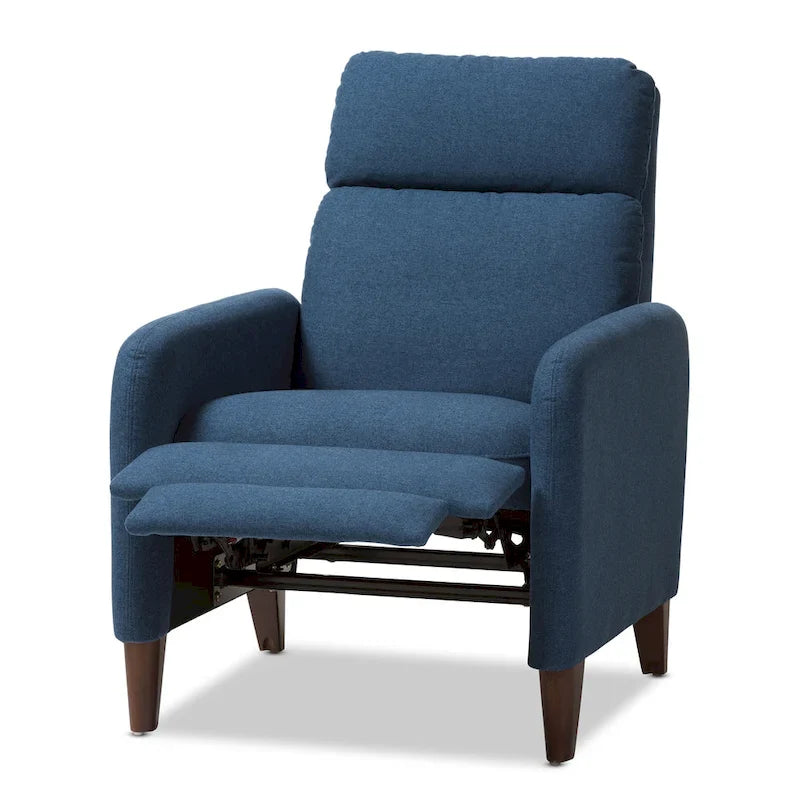 Fauteuil inclinable en tissu au style mid-century par Baxton Studio